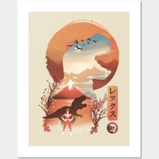 Red Ranger Ukiyo e Posters and Art